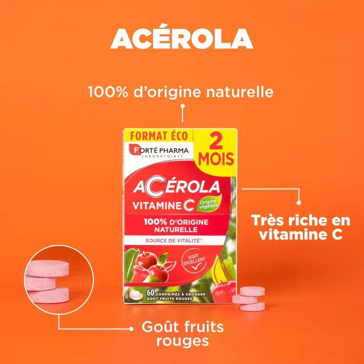 FORTE PHARMA ACEROLA VITAMINE C - 60 COMPRIMES-4.webp