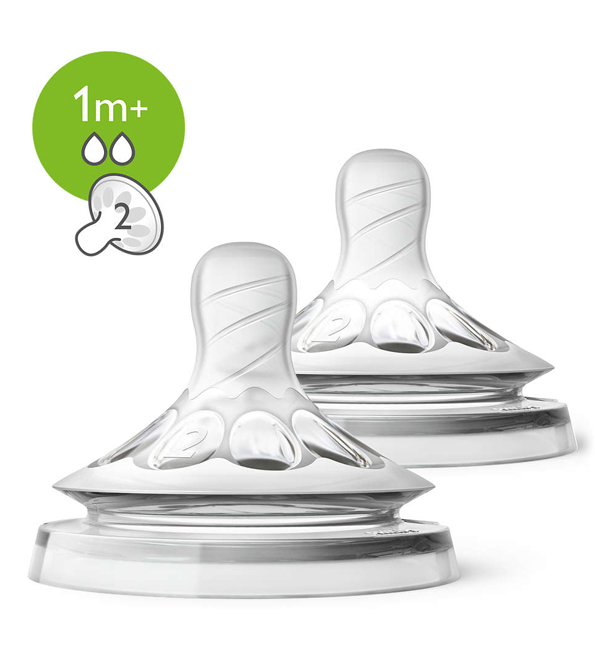 AVENT TETINES NATURAL 1M+ 2U