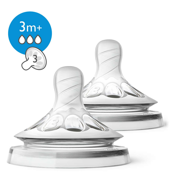 AVENT TETINES NATURAL 3M+ 2U