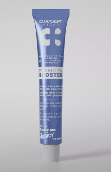 CURASEPT DENTIFRICE PROTECTION BOOSTER JUNIOR 7-12A BUBBLE GUM 50ML
