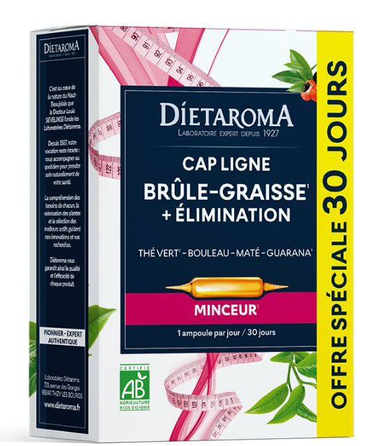 [3460341504754] DIETAROMA CAP LIGNE BRULE GRAISSE BIO - 30 AMPOULES