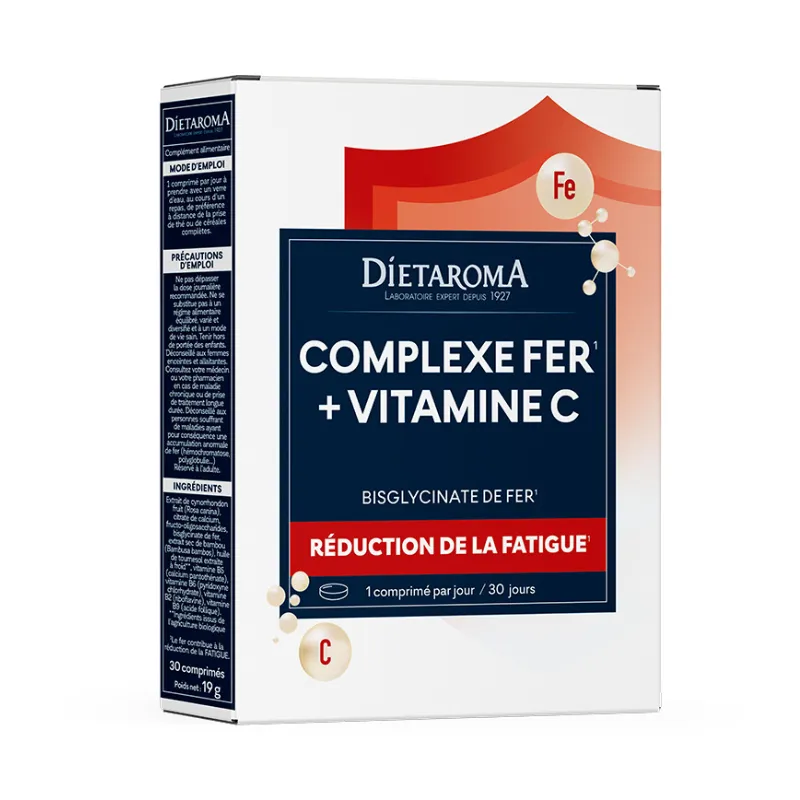 [3460340023539] DIETAROMA COMPLEXE FER + VITAMINE C - 30 COMPRIMES