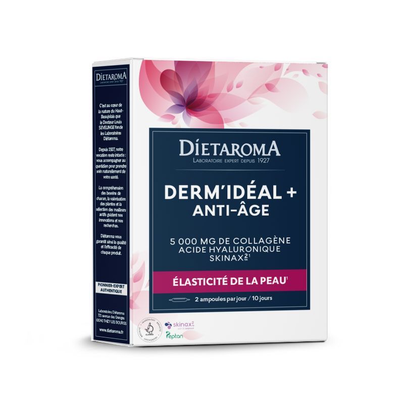 [3460341528767] DIETAROMA DERM’IDEAL + ANTI-AGE  - ELASTICITE DE LA PEAU - 20 AMPOULES