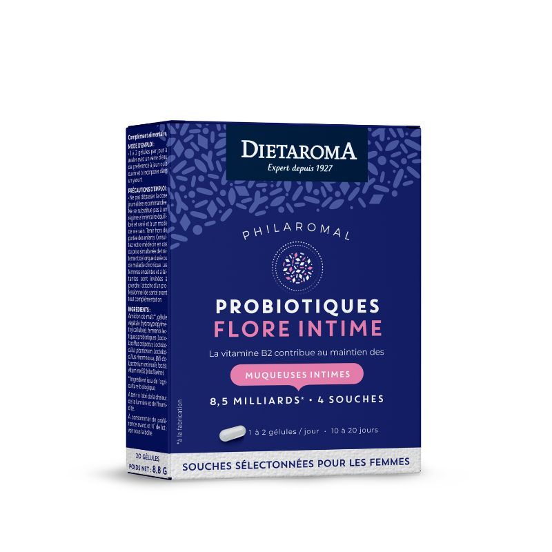[3460341520587] DIETAROMA PHILAROMAL PROBIOTIQUES FLORE INTIME - MUQUEUSES INTIMES - 20 GELULES