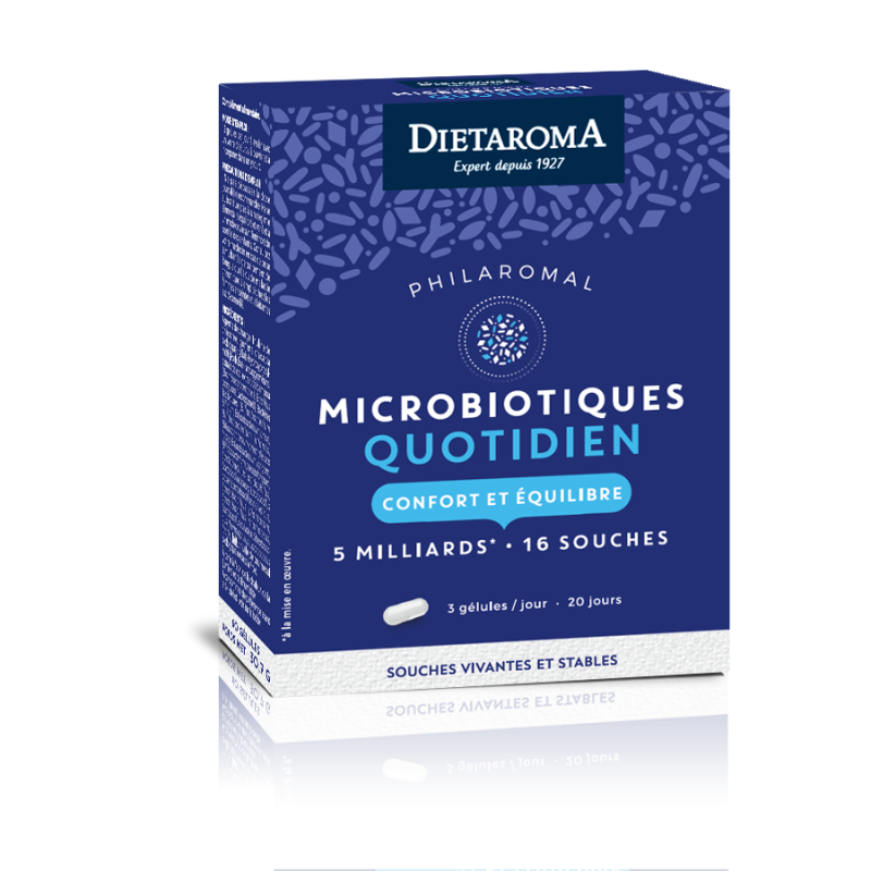 [3460340400316] DIETAROMA PHILAROMAL PROBIOTIQUES QUOTIDIEN - CONFORT ET EQUILIBRE - 60 GELULES