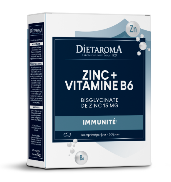 [3460341520310] DIETAROMA ZINC + VITAMINE B6 - IMMUNITE - 60 COMPRIMES