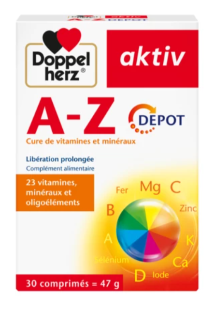 [4009932416282] DOPPELHERZ AKTIV A-Z DEPOT - 30 COMPRIMES