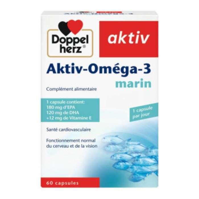 [4009932411942] DOPPELHERZ AKTIV OMEGA 3 MARIN - 60 CAPSULES
