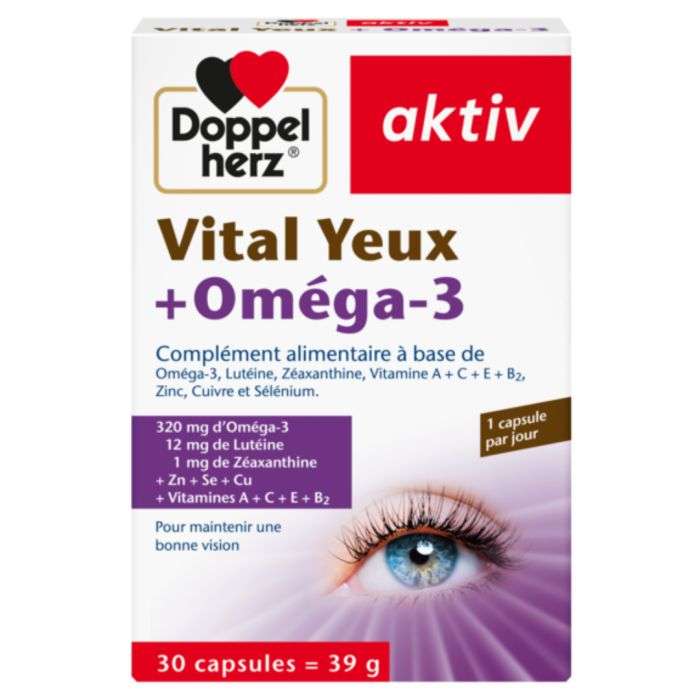 [4009932417388] DOPPELHERZ AKTIV VITAL YEUX + OMEGA 3 - 30 CAPSULES