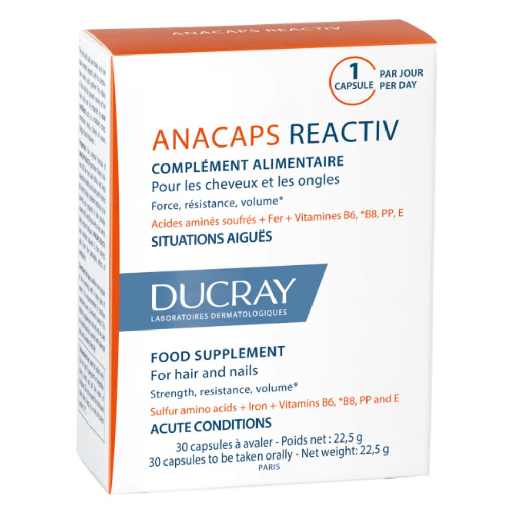 DUCRAY ANACAPS REACTIV CHEVEUX ET ONGLES - 30 CAPSULES
