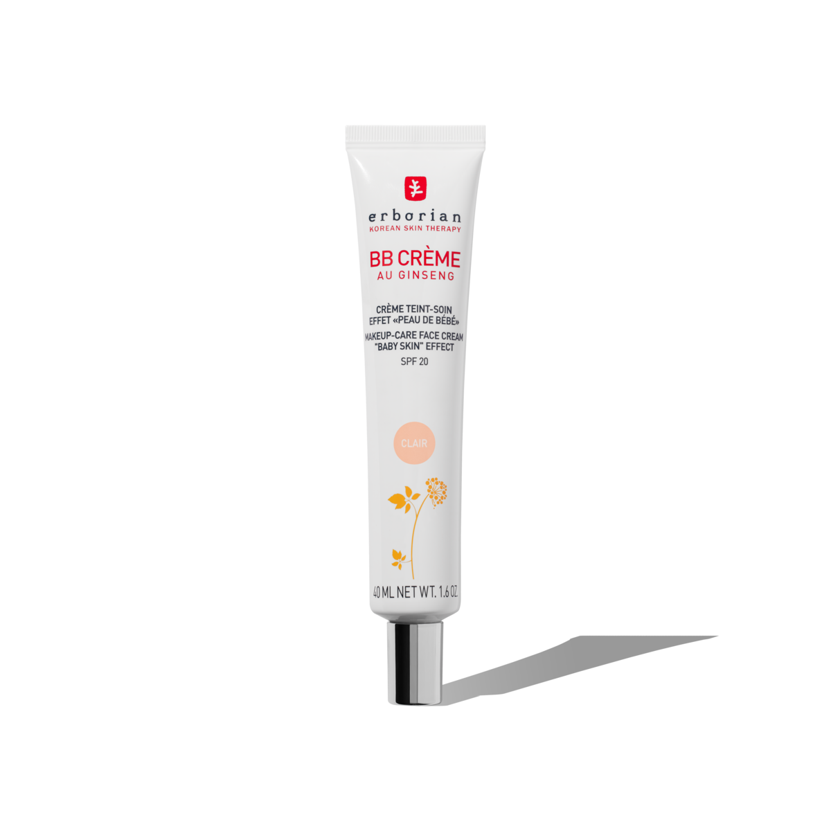 ERBORIAN BB CREME AU GINSENG SPF20 - CLAIR 40ML