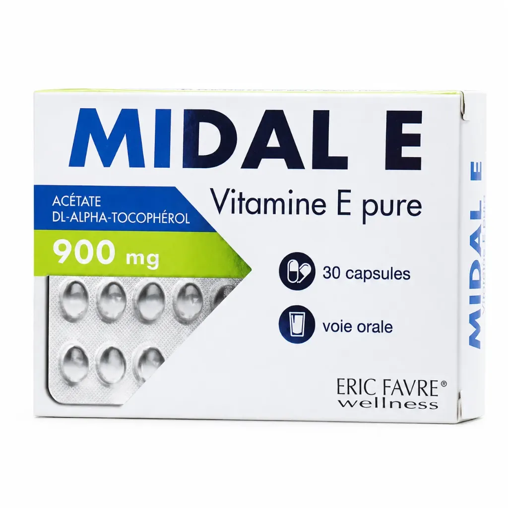 [3760162580129] ERIC FAVRE MIDALE E VITAMINE E PURE - 30 CAPSULES