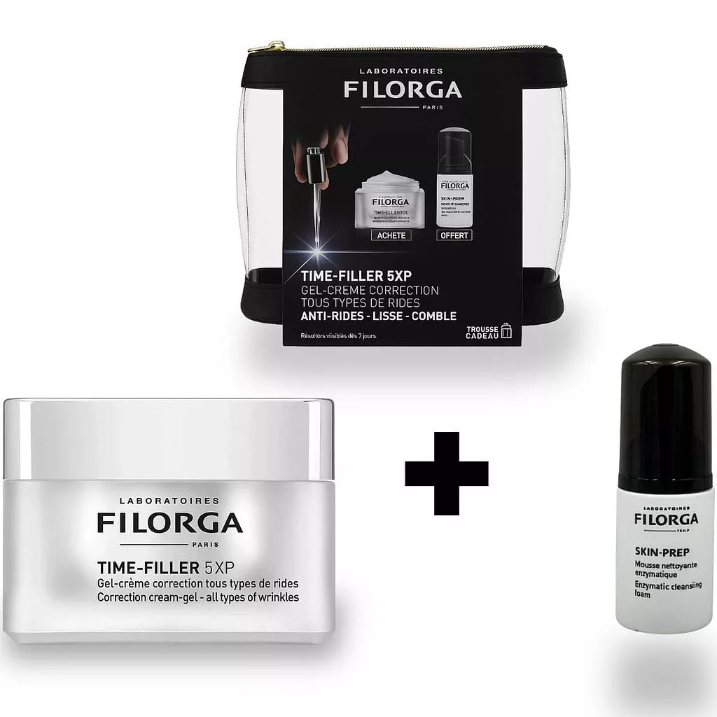 FILORGA PACK TIME FILLER 5XP CREME 50ML + SKIN-PREP MOUSSE 30ML OFFERTE