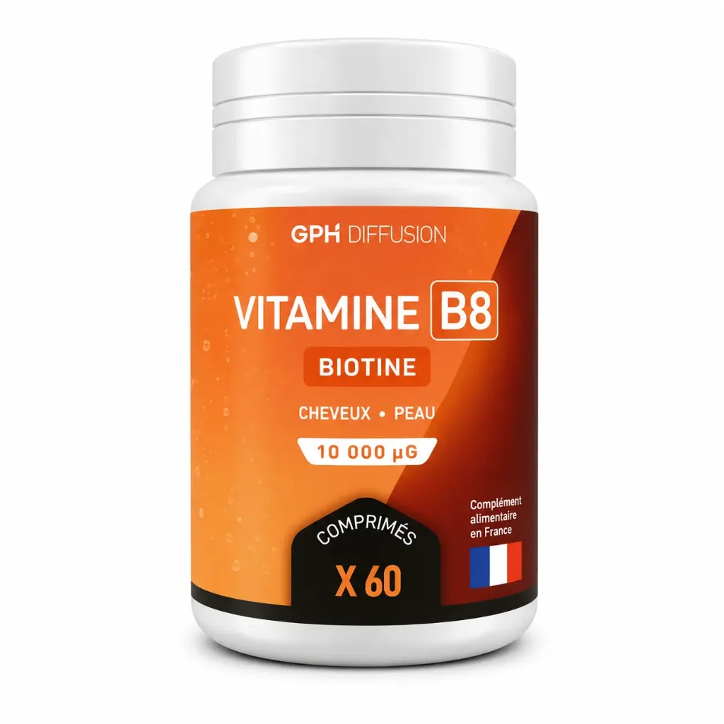 [3700216260096] GPH VITAMINE B8 BIOTINE 10 000μg - 60 COMPRIMES