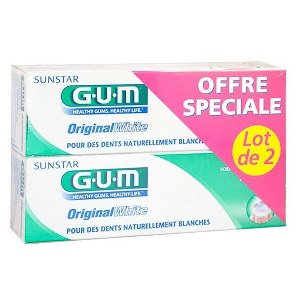 [3401325839226] GUM DENTIFRICE ORIGINAL WHITE 2*75ML 1745