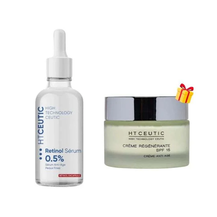 HT CEUTIC PACK RETINOL SERUM 0.5% 50ML + CREME REGENERANTE SPF15 50ML OFFERTE