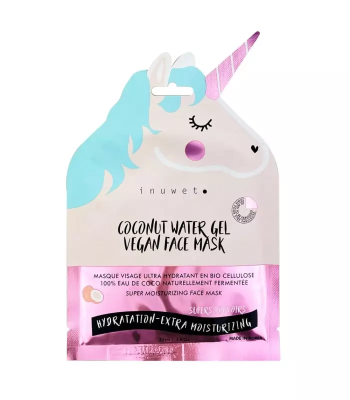 INUWET COCONUT WATER GEL VEGAN FACE MASK HYDRATATION 30ML