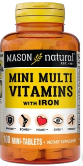 MASON NATURAL MINI MULTI VITAMINS WITH IRON 100 MINI-TABLETS