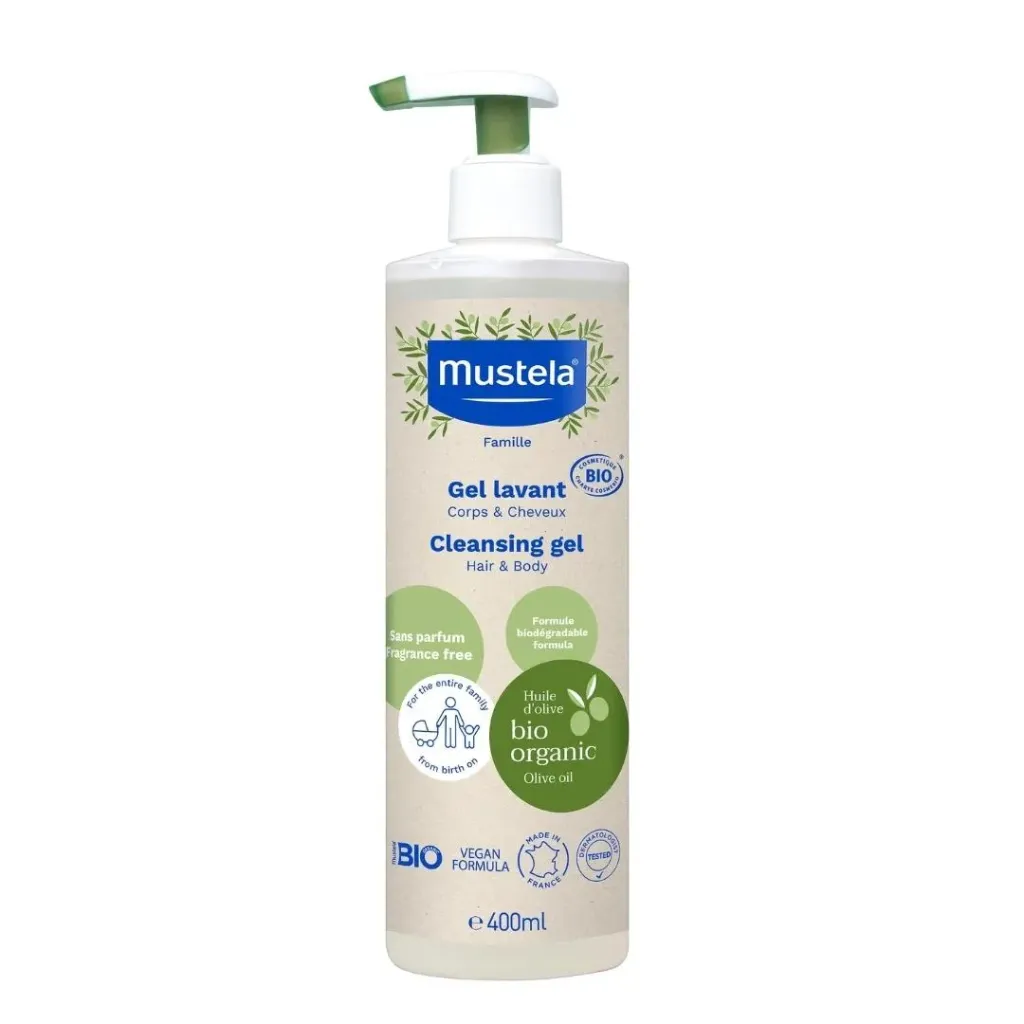 MUSTELA GEL LAVANT HUILE D'OLIVE BIO 400ML
