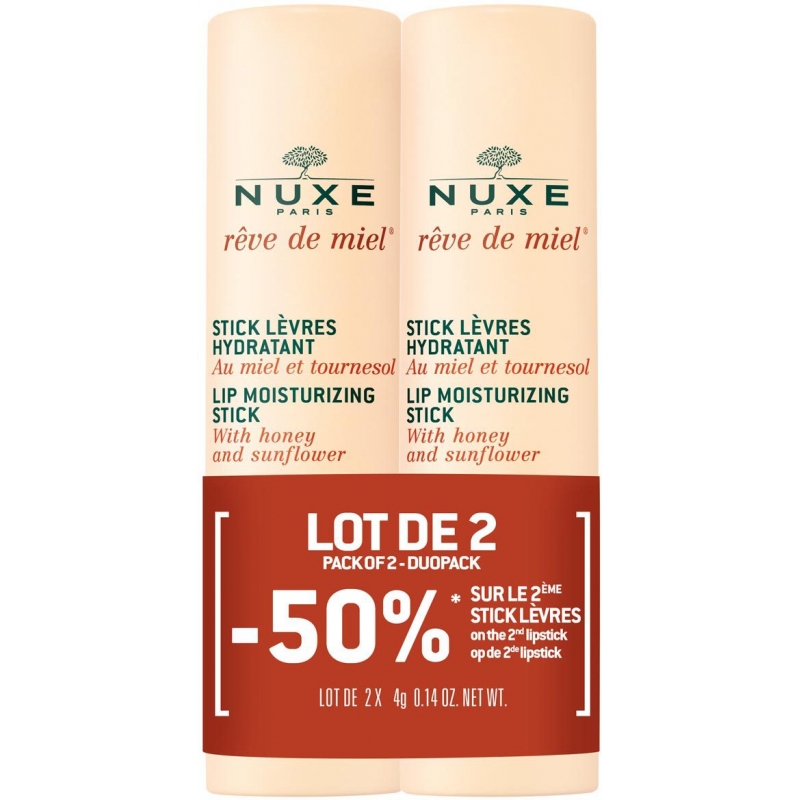 NUXE REVE DE MIEL STICK LEVRES HYDRATANT 2*4G