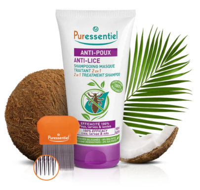 [3701056801043] PURESSENTIEL ANTI-POUX SHAMPOOING MASQUE TRAITANT 2EN1 BIO 150ML
