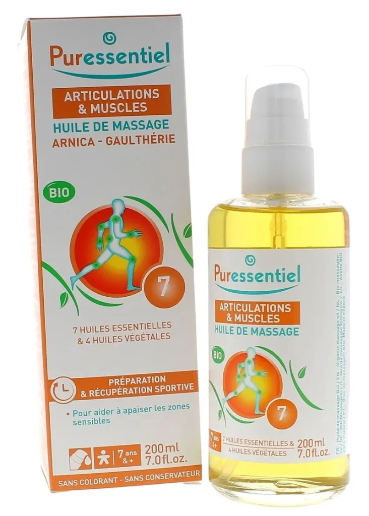 [3701056803573] PURESSENTIEL ARTICULATIONS ET MUSCLES HUILE DE MASSAGE BIO ARNICA 100ML