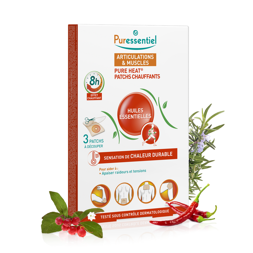 PURESSENTIEL ARTICULATIONS ET MUSCLES PURE HEAT PATCHS CHAUFFANTS 3U