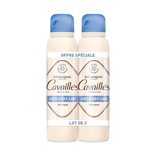 ROGE CAVAILLES PACK ANTI-TRANSPIRANT ABSORB+ 48H SPRAY 2*150ML