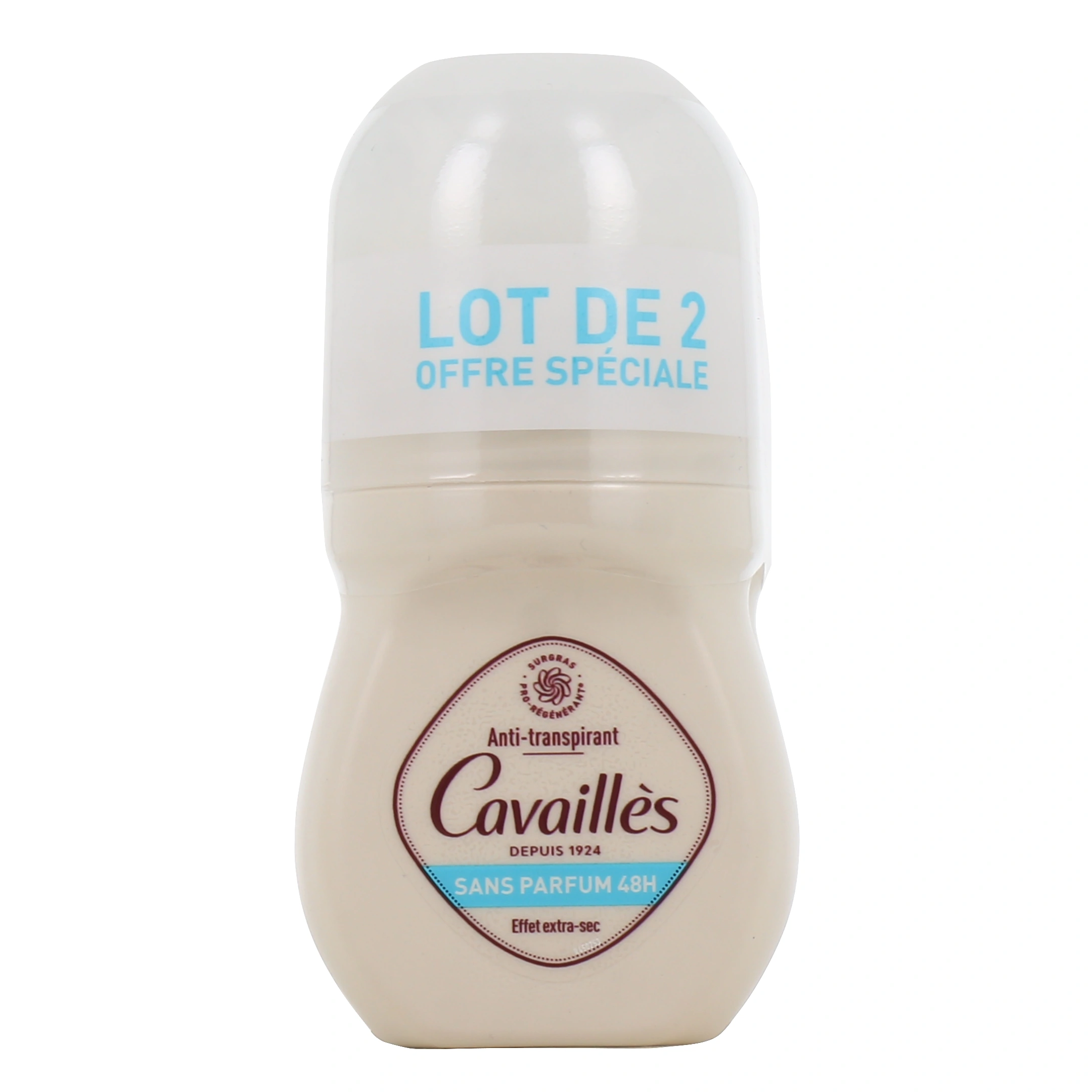 ROGE CAVAILLES PACK ANTI-TRANSPIRANT SANS PARFUM 48H ROLL-ON 2*50ML