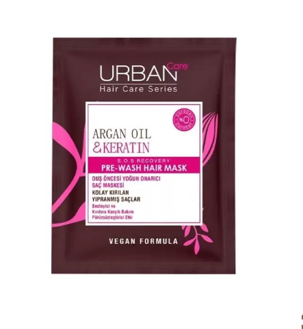 [8680690705472] URBAN CARE ARGAN OIL ET KERATIN PRE-WASH HAIR MASK 50ML