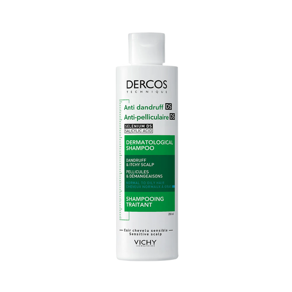 VICHY DERCOS ANTI-PELLICULAIRE DS SHAMPOOING TRAITANT CHEVEUX NORMAUX A GRAS 200ML