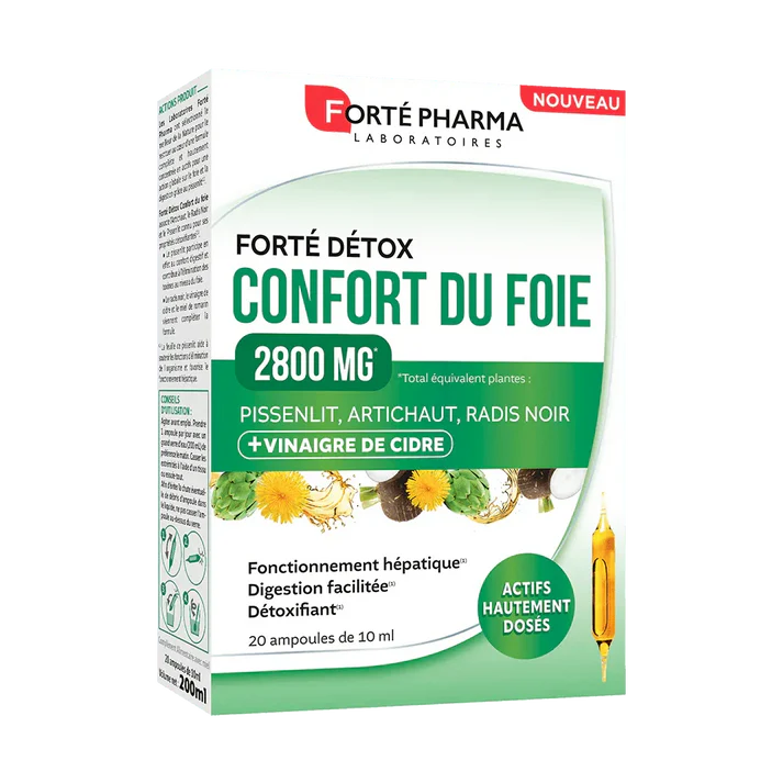 FORTE PHARMA FORTE DETOX CONFORT DU FOIE - 20 AMPOULES