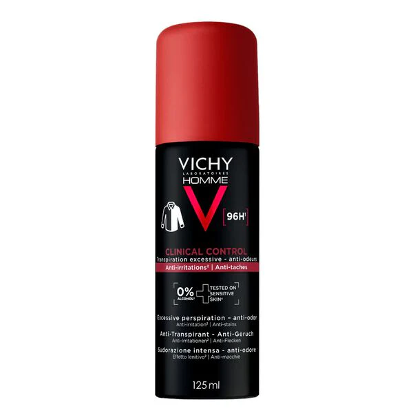 VICHY HOMME DEODORANT 96H CLINICAL CONTROL AEROSOL 125ML