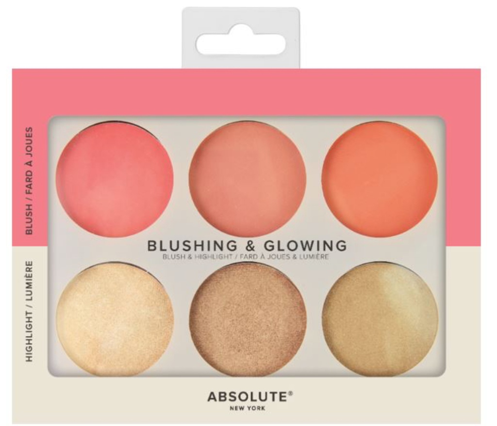 [888432974232] ABSOLUTE NY BLUSHING & GLOWING PALETTE - LIGHT TO MEDIUM AHC12