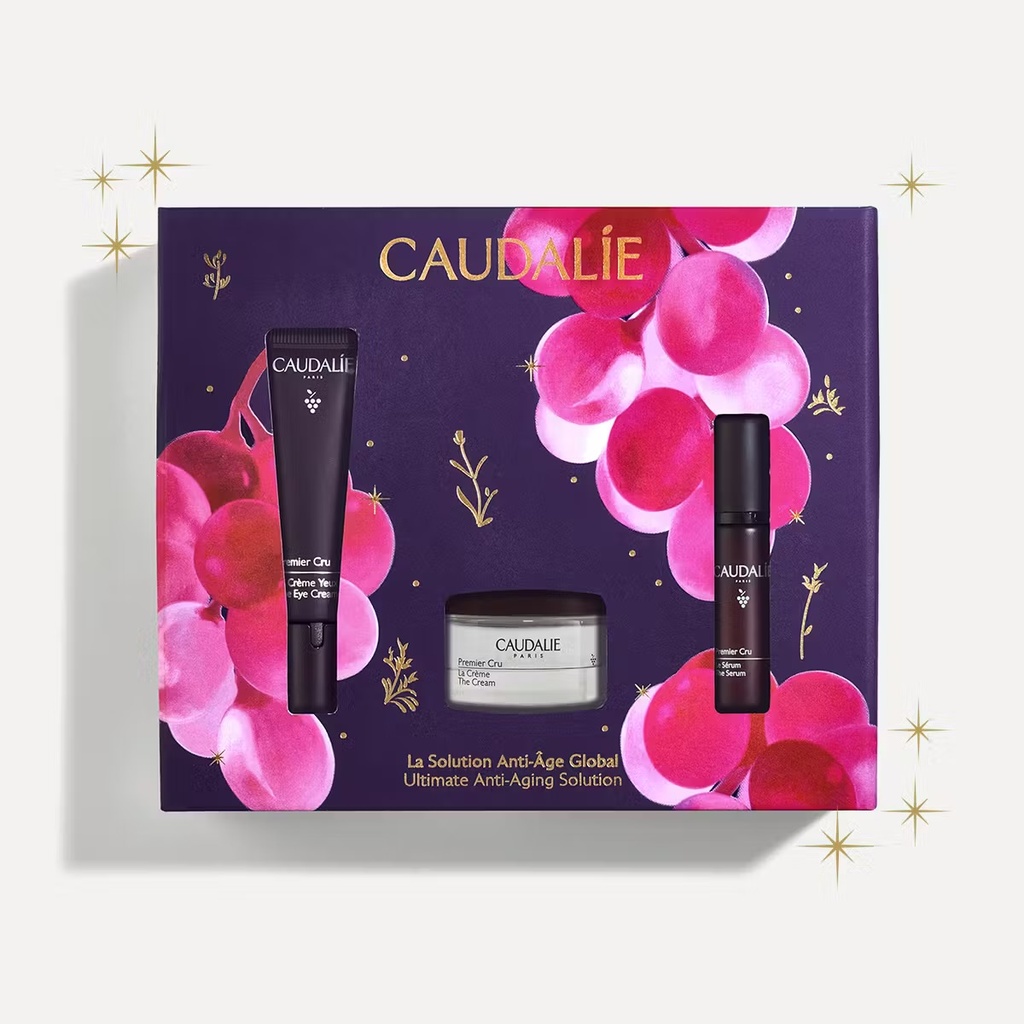 [3522930005247] CAUDALIE COFFRET LA SOLUTION ANTI-AGE GLOBAL - PREMIER CRU CREME YEUX, CREME & SERUM