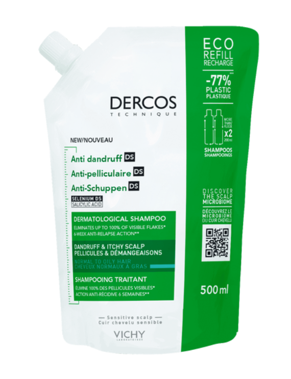 [3337875787192] VICHY DERCOS ANTI-PELLICULAIRE - NORMAUX A GRAS RECHARGE 500ML