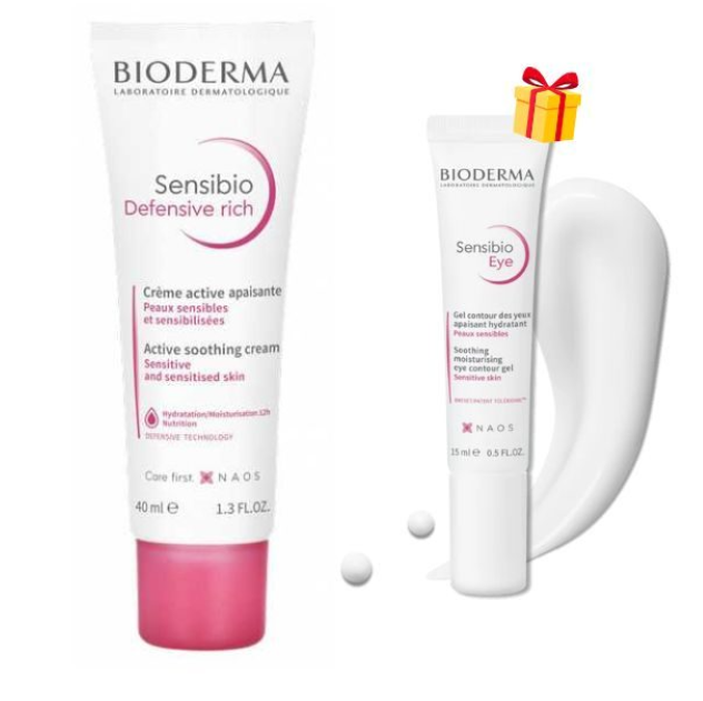 BIODERMA PACK SENSIBIO DEFENSIVE RICHE 40ML + SENSIBIO EYE 15ML OFFERTE