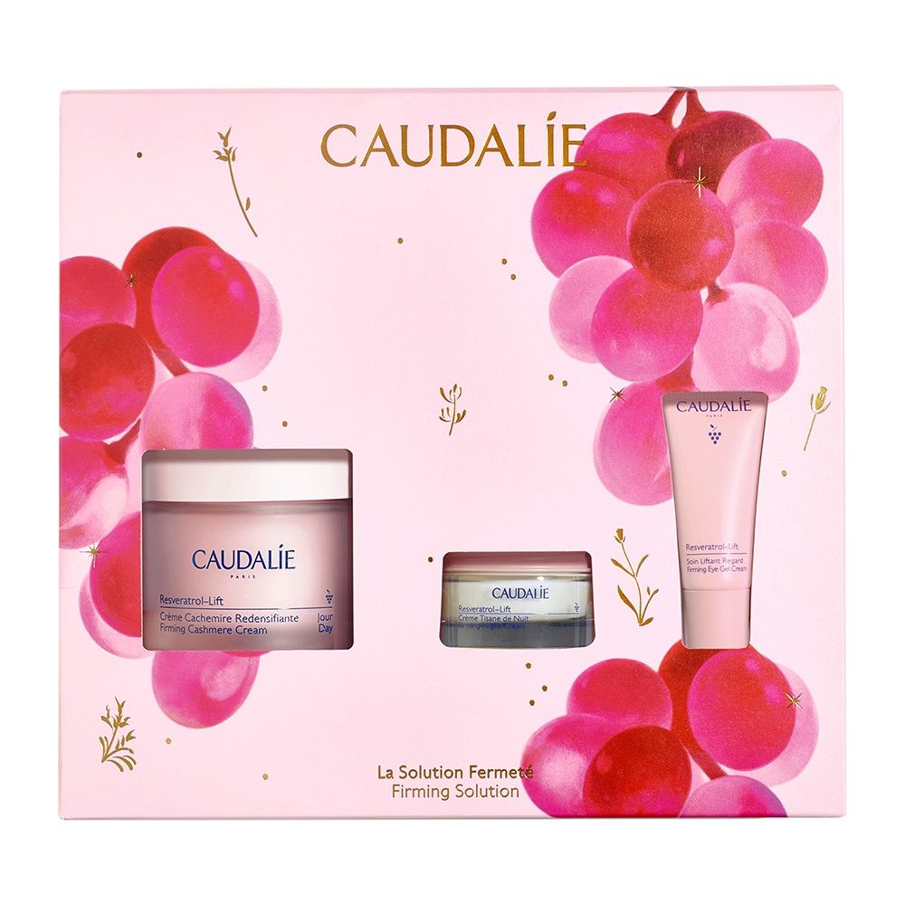 CAUDALIE COFFRET LA SOLUTION FERMETE - CREME CACHEMIRE, CREME TISANE NUIT ET SOIN LIFTANT REGARD