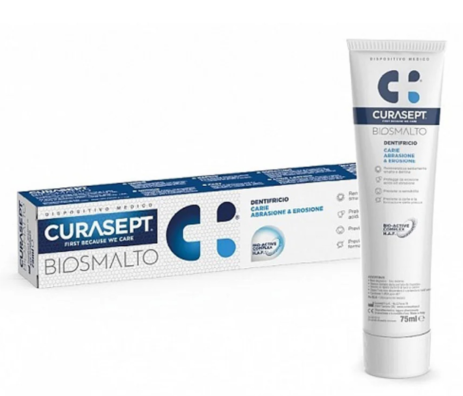 CURASEPT DENTIFRICE BIOSMALTO CARIES ABRASIONS ET EROSIONS 75ML