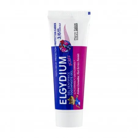 ELGYDIUM DENTIFRICE KIDS GEL PROTECTION CARIES 3-6A GRENADINE 50ML