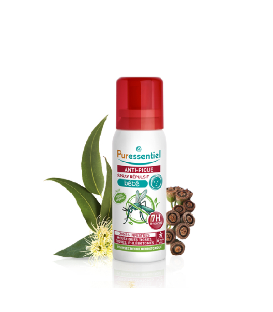 PURESSENTIEL ANTI-PIQUE SPRAY REPULSIF BEBE 7H 60ML