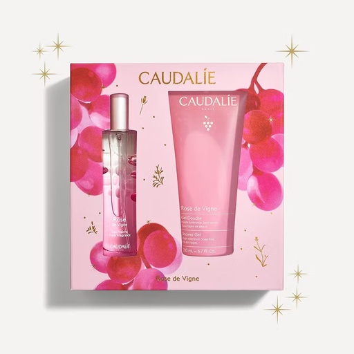 CAUDALIE COFFRET ROSE DE VIGNE - EAU FRAICHE & GEL DOUCHE